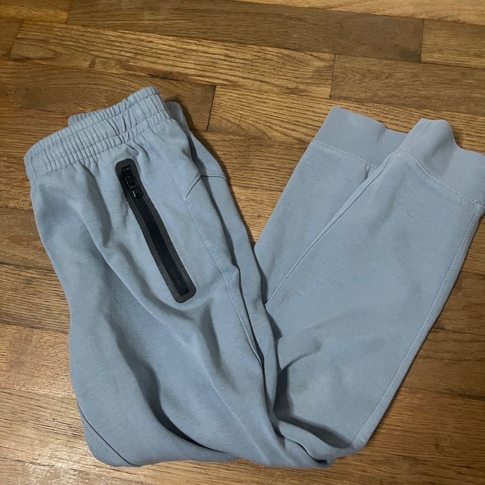 Old Navy Kids Light Gray Joggers with Black Zipper